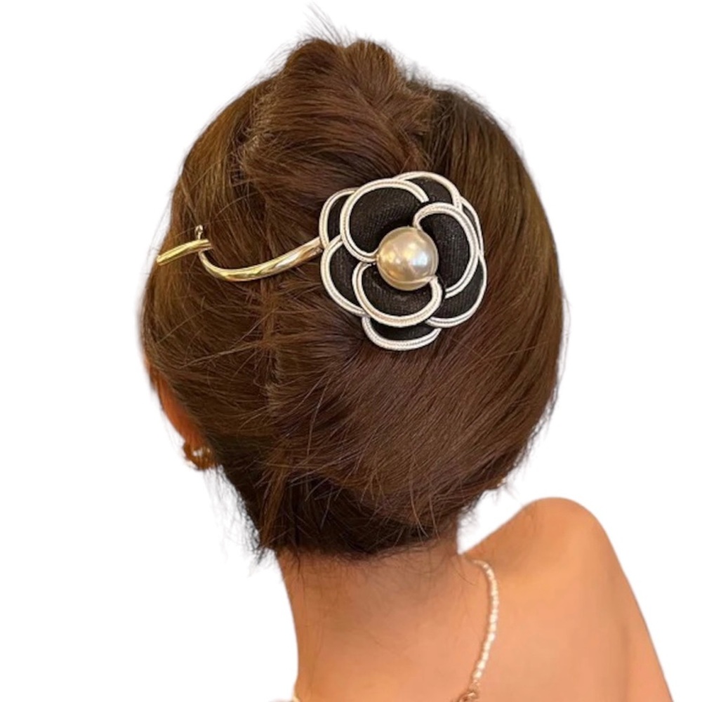 Elegant Camellias Hair Claw Clip for Women
